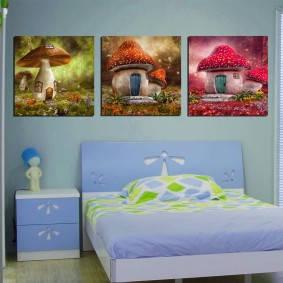 gleznas bērnu istabas dizaina foto