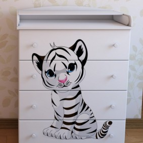 chest of drawers for children's room photo design
