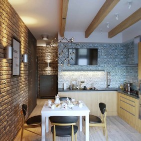 cuisine loft de 9 m²