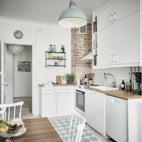bucătărie 9 mp în stil scandinav
