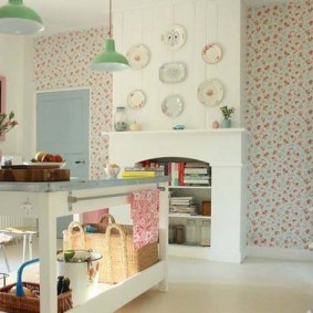 tapetes nelielas virtuves dizaina idejām