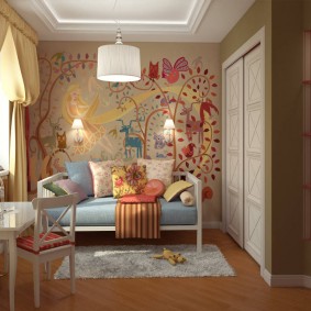 papier peint dans les idées de décoration de chambre d'enfants