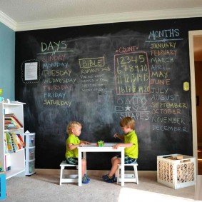 wallpaper in the kids room ideas photo