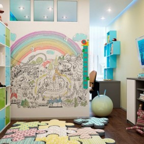 papier peint dans la conception photo de la chambre des enfants