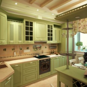 Provence stila tapetes virtuves dizaina idejām