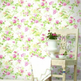 Provence style wallpaper for kitchen photo decor