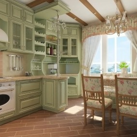 wallpaper provence style for kitchen interior photo