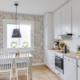 Provence style wallpaper for the kitchen