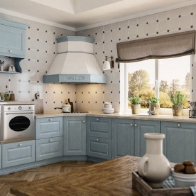 provence style wallpaper for kitchen design ideas
