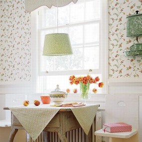 wallpaper in the style of provence for the kitchen types of photos