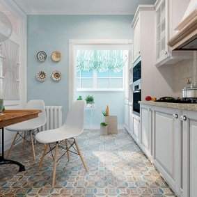 Provence style wallpaper for kitchen photo views