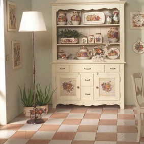 Provence stila tapetes virtuves dizaina veidiem