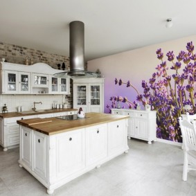 Provence style wallpapers for kitchen overview