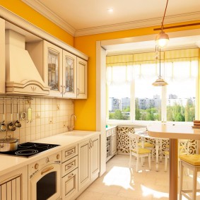 Provence style wallpaper for kitchen photo design