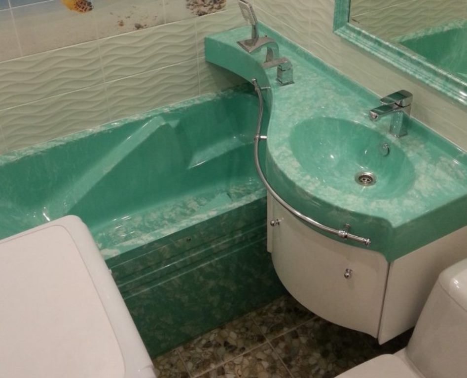 yeşil lavabo