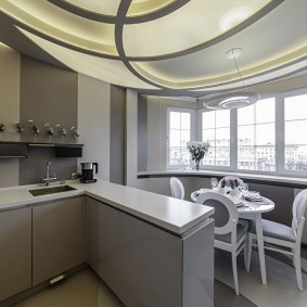 تجديد المطبخ مع مساحة 9 متر مربع أفكار التصميم