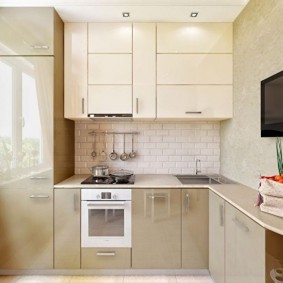 kitchen repair with an area of ​​9 sq m photo types