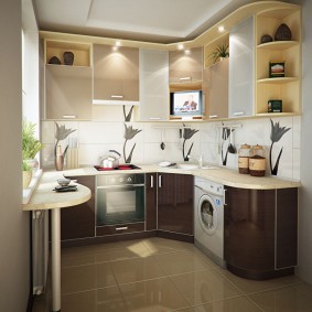 kitchen renovation with an area of ​​9 sq. m types of ideas