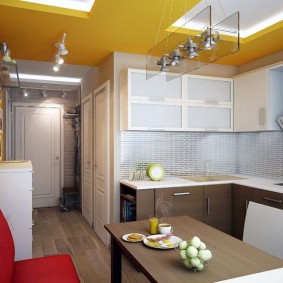 kitchen renovation with an area of ​​9 sq. m types of decor