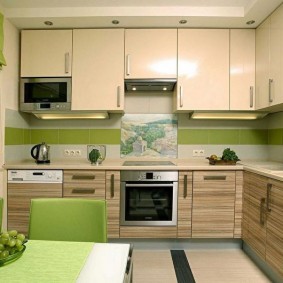 إصلاح المطبخ بمساحة 9 متر مربع صورة التصميم