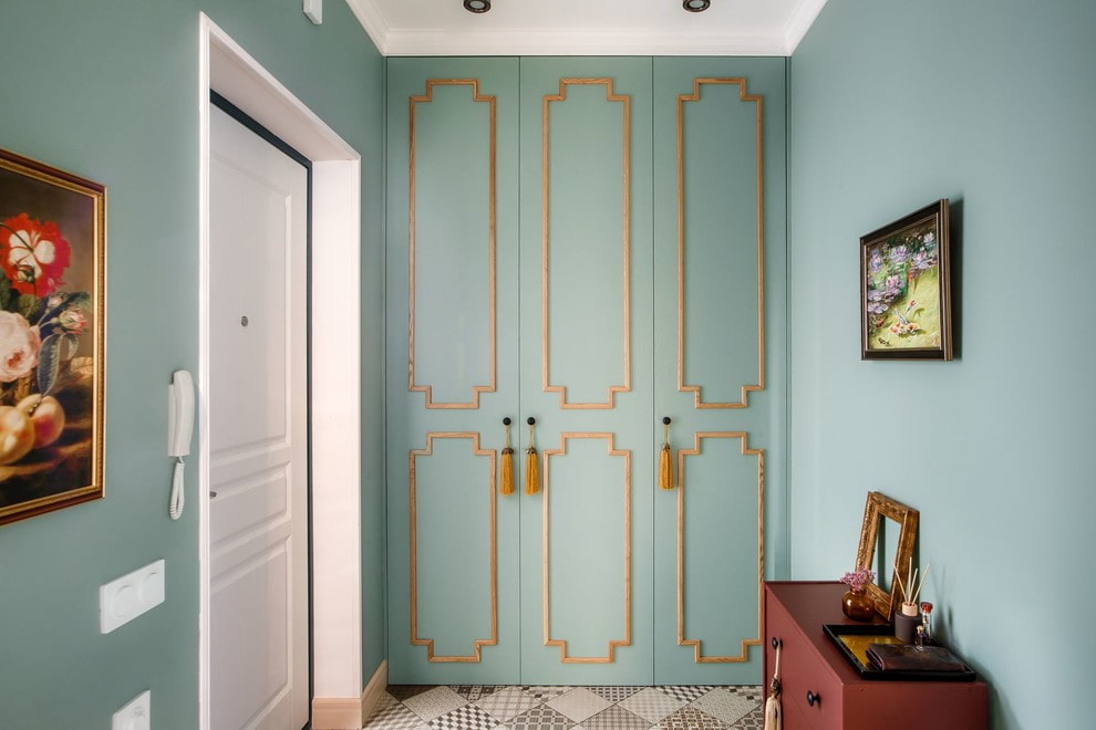 Built-in closet at the end of the corridor
