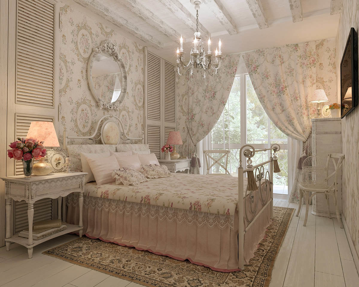 Provence tarzı yatak odası