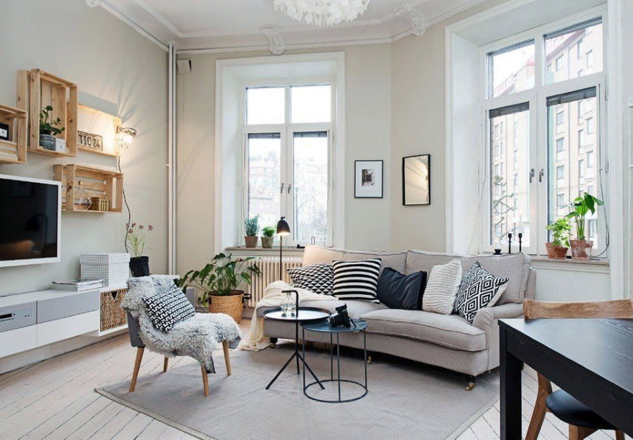 Scandinavian style living room furniture